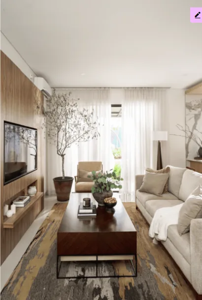 Interior ruang keluarga rumah Premier Promenade